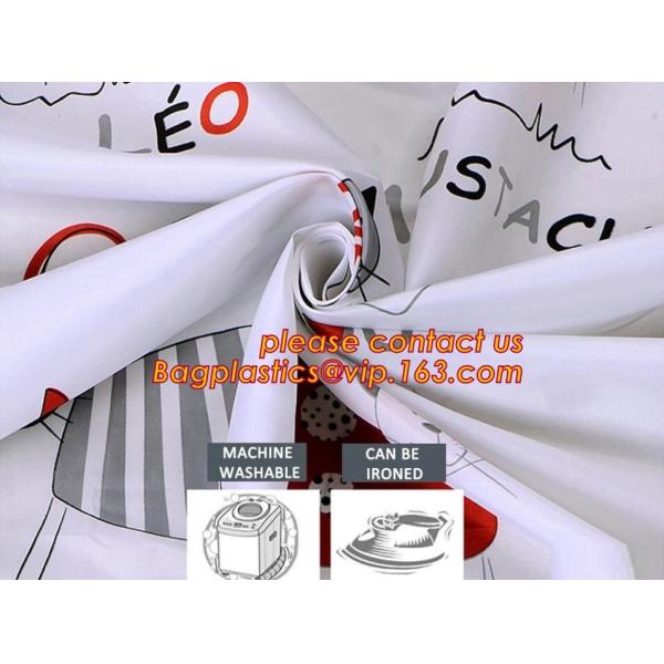 Mould Proof Waterproof white and black trellis design pvc custom bath curtain printed shower curtain, High quality Polye