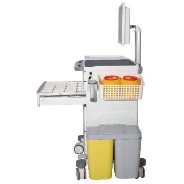 Chariot médical d'urgence ODM pour crash, en ABS, pour instruments hospitaliers