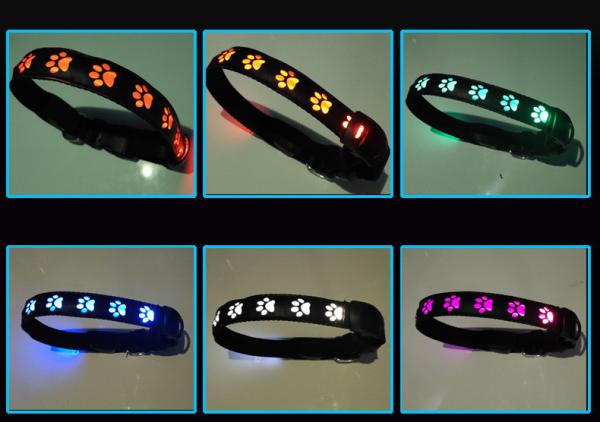 Rechargeable Led Dog Leash Illuminating Walking Night Glowing USB Rivet Decoration