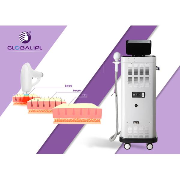 755nm 808nm 1064nm Diode Laser Hair Removal Machine 13*13mm2 / 13*39mm2 Spot Size