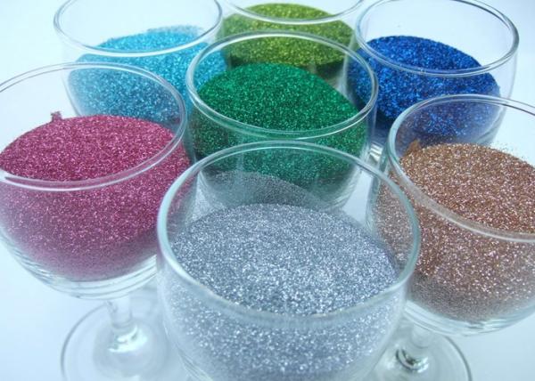 Multi Color DIY Crafts Decoration Extra Fine Glitter Powder For Sand Paper