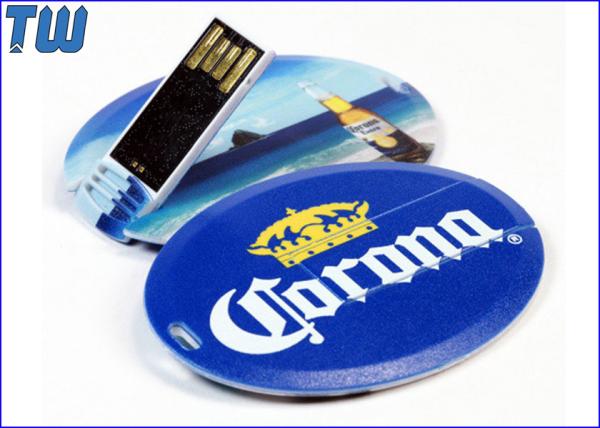 Full Color UV Digital Printing 128GB USB Pendrives Special Oval Card