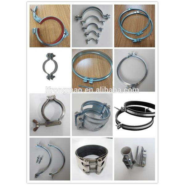 Регулируемый зажим для резиновой трубы трубопровода кольца замыкателя затвора 100mm для извлечения пыли служил фланцем