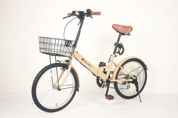 20インチ 折りたたみ通勤用自転車 6速ギア付き