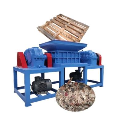 Automatic Wood Pallet Chipper Twin Shaft Industrial Wood Shredder Machine