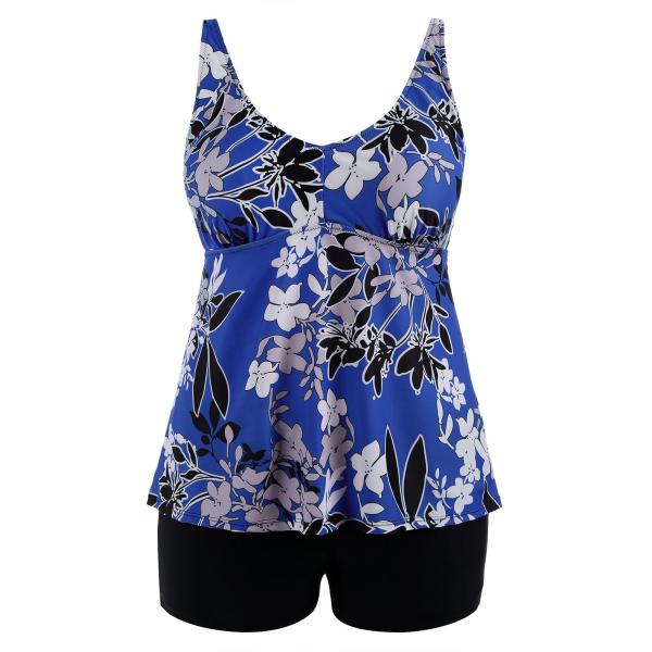 2018 New Plus Size One piece Swimsuit Floral Print Swimsuit Women Push up with