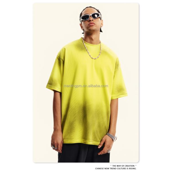 Mens White Mock Neck T Shirts 230grams Fabric Weight Quick Dry Cooling Streetwear