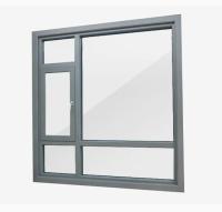 Ventanas de vidrio de aluminio de 80 mm sin costura soldadas con ruptura térmica para pantalla plegable