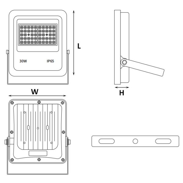 60 Degree Led Floodlight Outdoor Garden Light