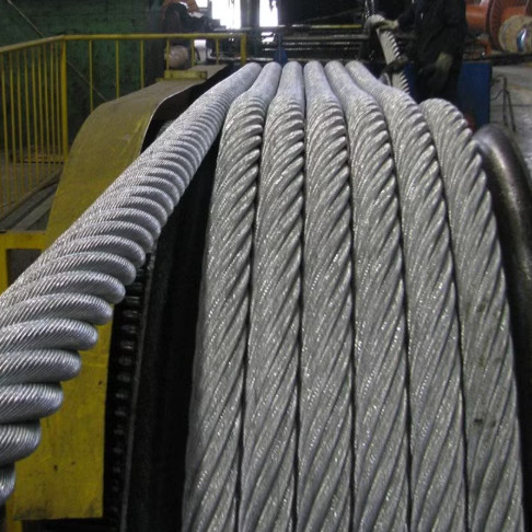 24mm Marine Deck Cranes 6x19 Steel Core High Carbon Galvanized Wire Rope