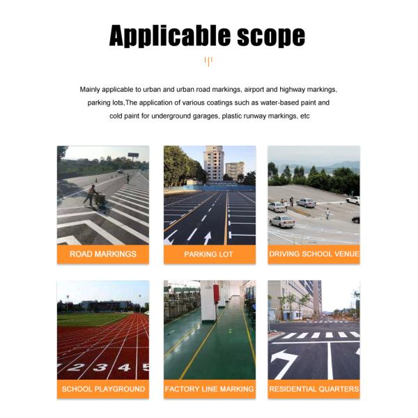 Hand Push Cold Paint Road Marking Machine 5 L/min Airless Spray Painting Machine