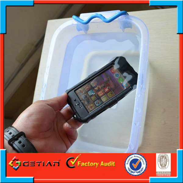 Plástico a prueba de golpes de la cubierta del caso de la prenda impermeable del iPhone 5s IP65, aduana