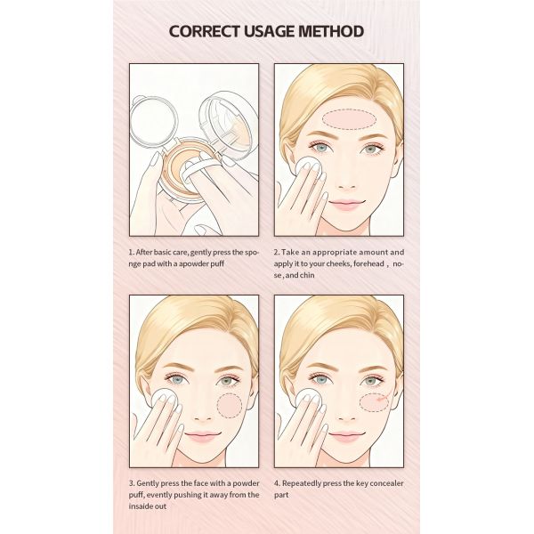 Private Label Organic Natural 24H Long Lasting Waterproof Concealer BB Cream Foundation Air Cushion Foundation