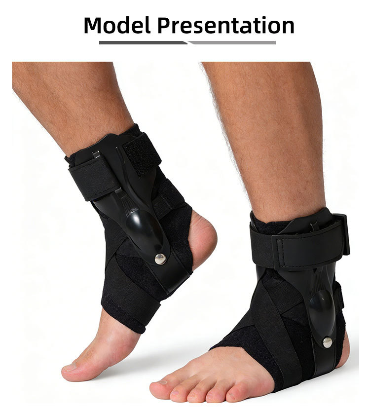 Hinged Ankle Fixation Brace, X‑Shape Compression Ankle Support Brace with Bilateral Stabilizer Shells, for Sprain, Sports Injury, Joint Pain & Post‑Injury Rehabilitation for Men Women