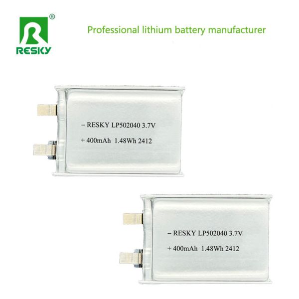 Flat Lithium Battery Cell 502040 3.7v 400mAh Rechargeable Li-ion Polymer Battery Packs