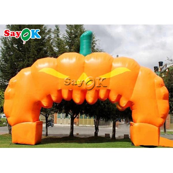 Свод изготовленного на заказ раздувного события тыквы хеллоуина свода оранжевого раздувной для супермаркета