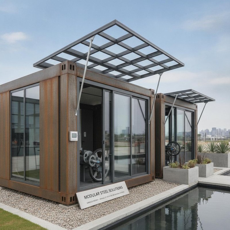 Varies By Design Steel Modular Building Retract Manually Or Electrically Modular Steel Building Solutions Suitable For Commercial Projects