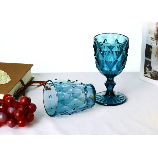 Non Slip Embossed Whisky Rock Glass , 7oz Transparent Whiskey Glass