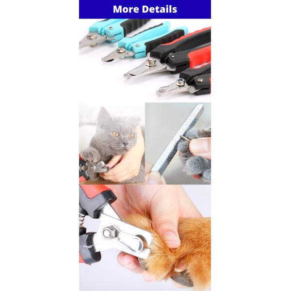 Stainless Steel Pet Nail Clipper With Safety Guard For Dogs Cats