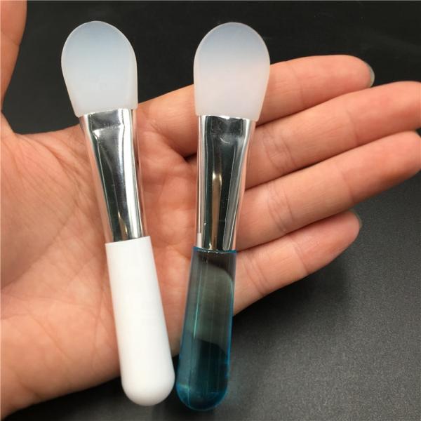 Single Eco Vegan Flat Makeup Brush Bamboo Wood Handle Silicon Facial Mask Brush