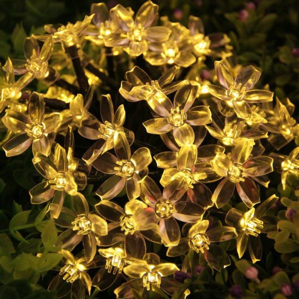 Solar String Lights Outdoor Christmas 8 Lighting Modes Fairy Waterproof Flexible Cord Perfect for Christmas Party Decor Garden