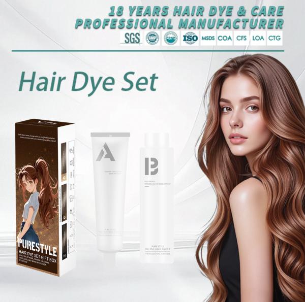 Purestyle OEM Temporary Hair Color Cream Set Ammonia Free Natural Hair Dye for Home Use Hair Color Manufacturer Supply