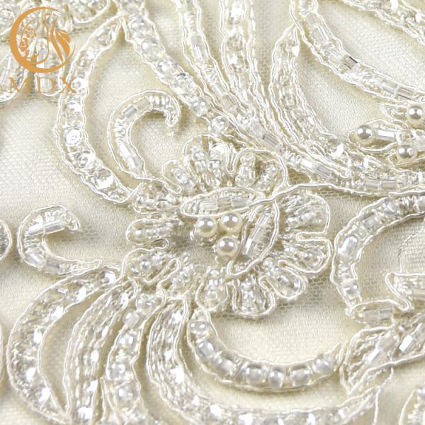 Белое вышитое расстворимое в воде тканей 20% Polyeter шнурка Handmade \