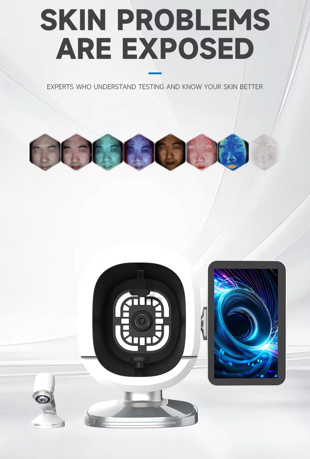 Одноостановка всевозможный цифровой 3D Al цифровой тестер анализатор изображения кожи