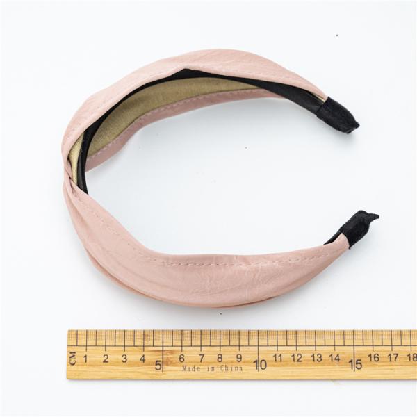 GLH008 Vintage solid color leather pu headbands cross hair hoop pressure hair out online celebrity headwear