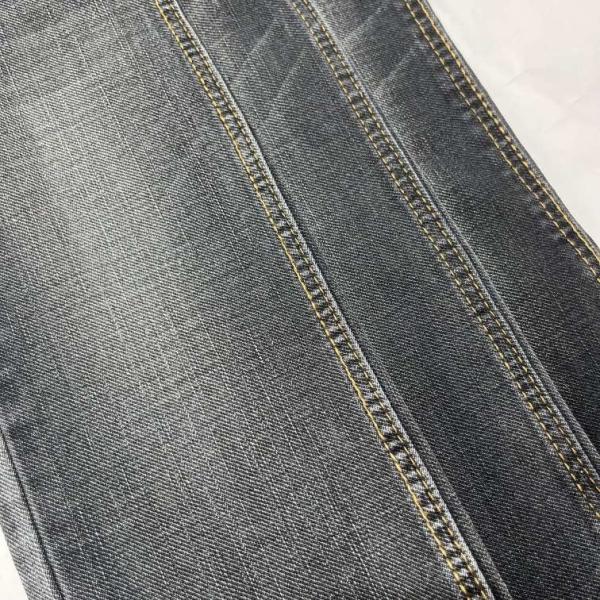 Compact Spinning Stretch Denim Fabric Blue Black Deep Color Lasting