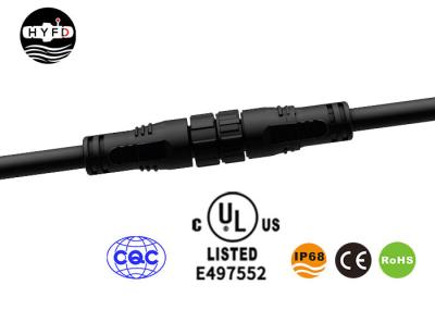 Certificado M16 IP68 9.0MM do UL conector de alimentação da circular de 2 Pin