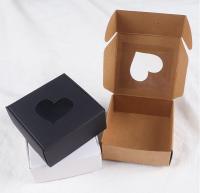 Eco Friendly Folding Paper Box With Heart Cut Out Window For Jewelry And Treats