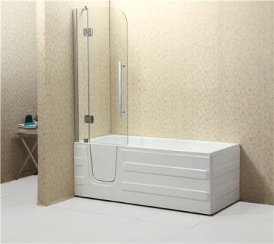 Weight 65/78KG Corner Walk In Tub , Step In Bathtub With Tempered Glass Screen