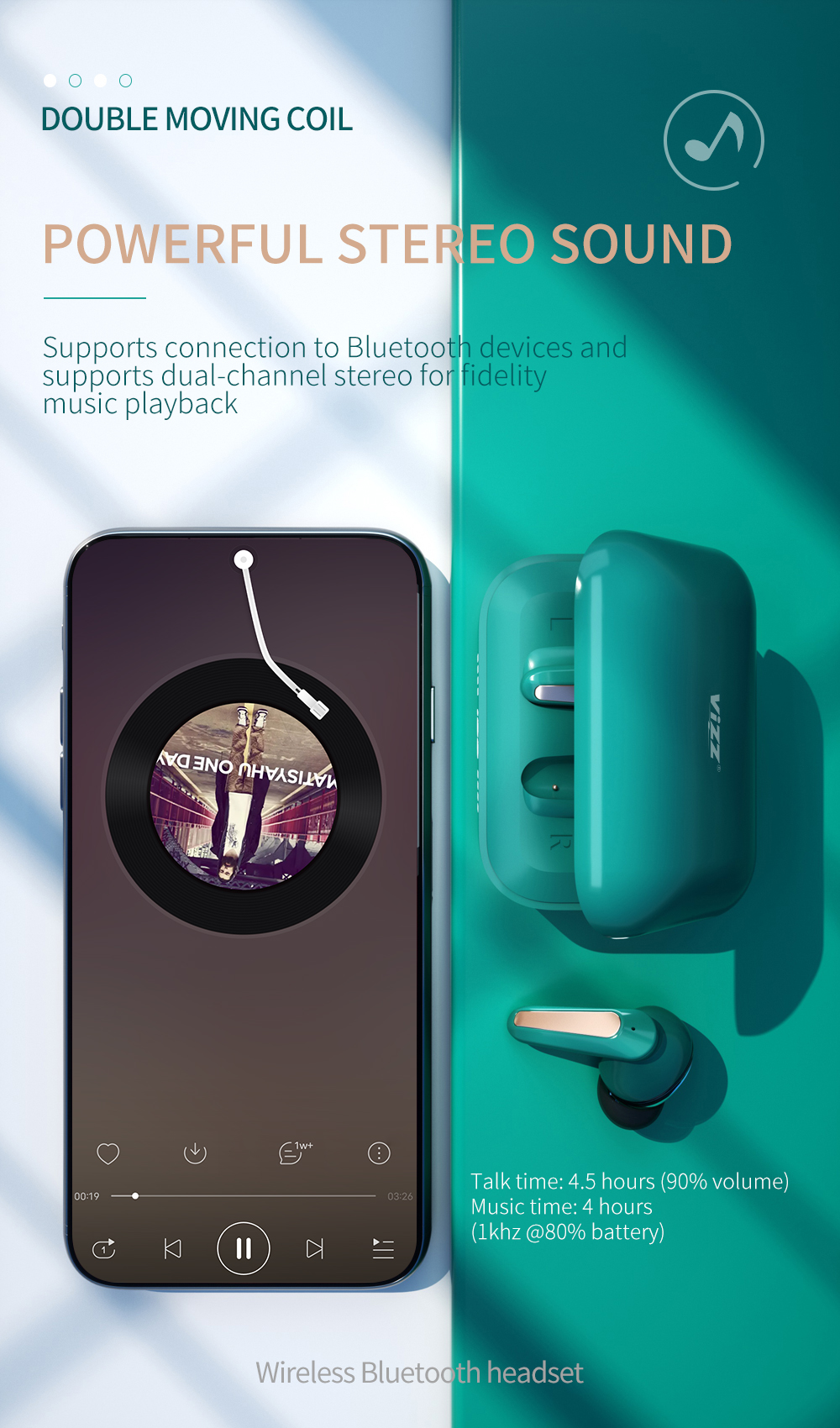 Самое интересное 40mAh ПК наушника BT5.0 портативное невидимое TWS