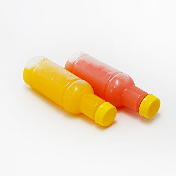 Бутылка 250ml сока прозрачного напитка пластиковая с крышкой винта