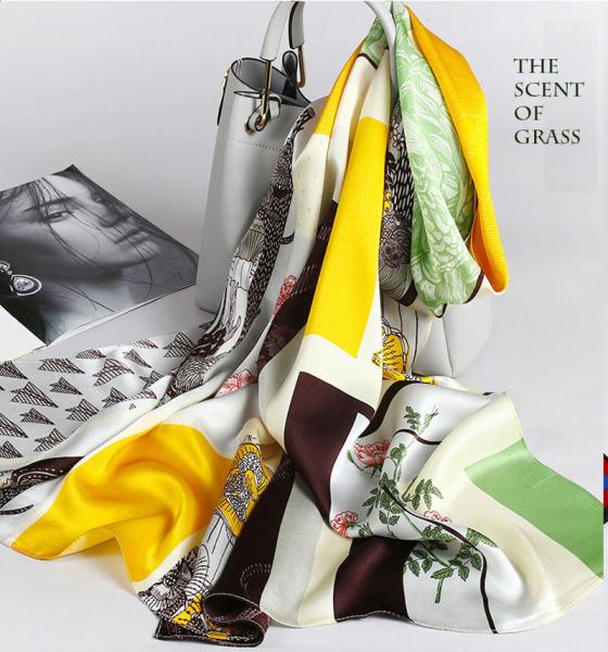 Breathable Scarf Custom Silk Neck Scarf Women 100% Silk Printed High Quality Scarves