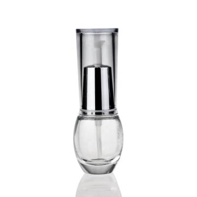 Eco Friendly Silver  Cosmetic Lotion Packaging Glass Bottle Mist Spray Bottle F093