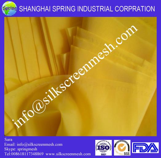 polyester silk screen printing mesh 43T,55um white/yellow monofilament mesh manufacturers