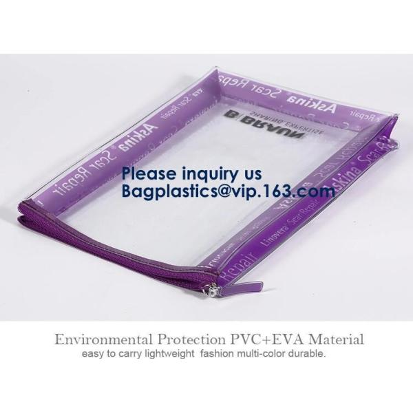 Pvc Makeup Cosmetic Bag Resealable PVC Slider Zip Poly CPE Material, makeup mini clear PVC cosmetic bag