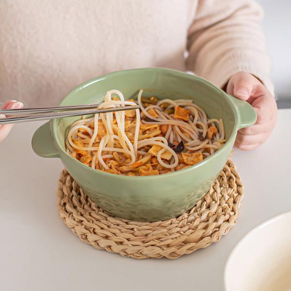 16 Pc Unbreakable Dish Set 8 Inch Noodle Bowl Dessert Salad Bowl Cute Ceramic Rice Bowls