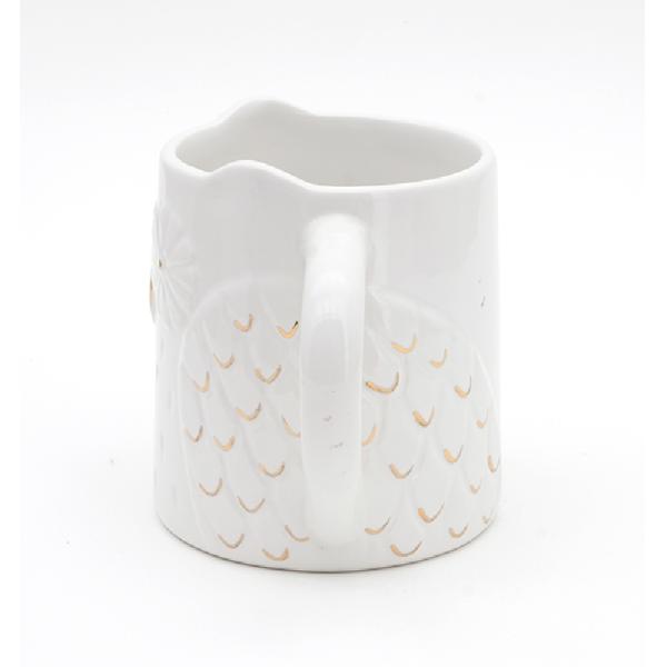 Дизайн на заказ Белая 16 унций 3D ручная краска Глинистая посуда Сова кружка Керамический кофе