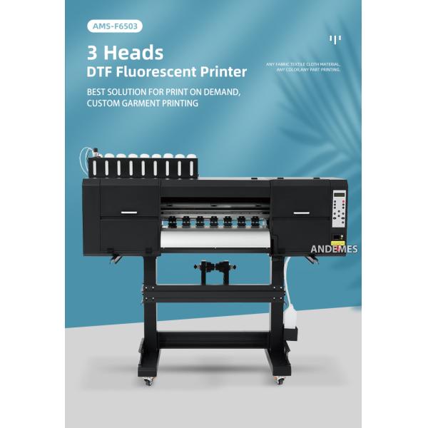 Профессиональный DTF принтер с белым чернилом шириной печати 60 см 3 головы флуоресцентный сушилка