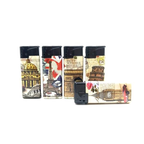 Настраиваемый логотип портативный одноразовый пластиковый ветроустойчивый сигаретный зажигалка для наружного использования