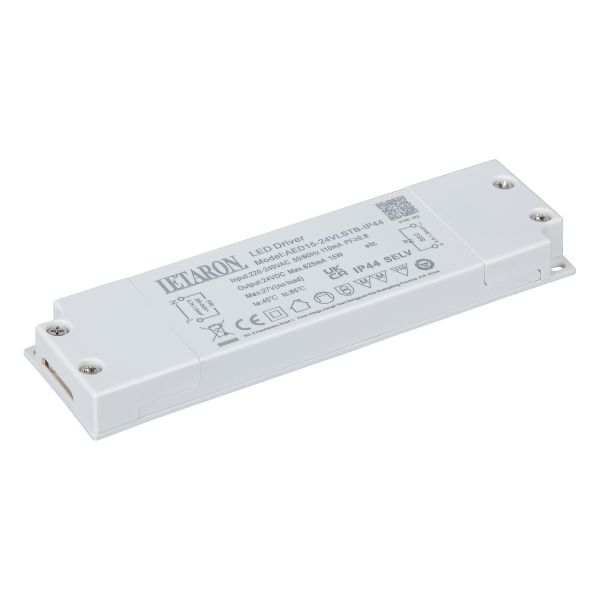 Bathroom Cabinet LED Driver IP44 , Transformer LED Strip Light Driver 24v 15w