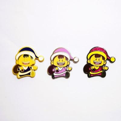 30x30mm Christmas Metal Crafts Zinc Alloy Lapel Pin Die Casting Process