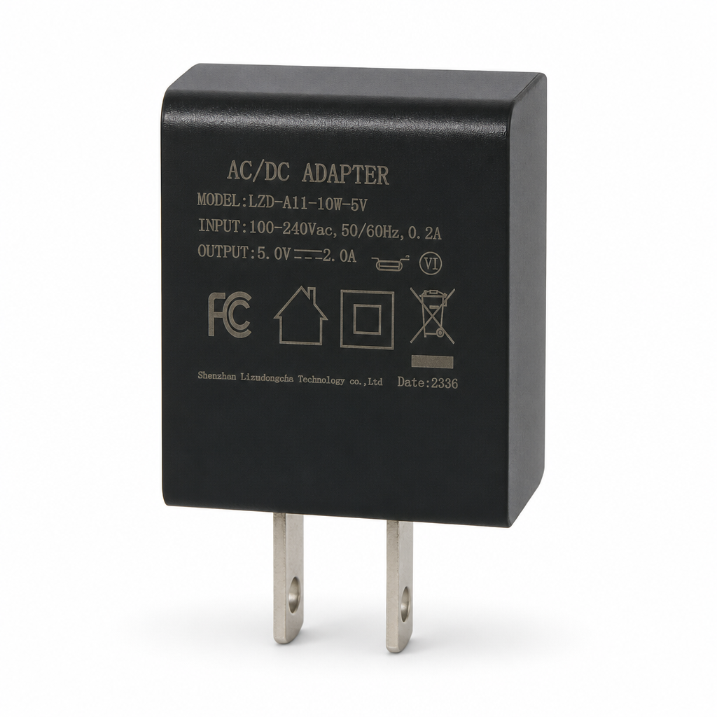 5V 2A AC DC Adapter 10W Switching Power Supply Wall Charger with US Plug Level VI for Security Camera Router LED OEM ODM