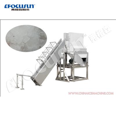 304 Stainless Steel Material 100kg/min Tube/Block Ice Crusher Machine Maker for 4.5kw