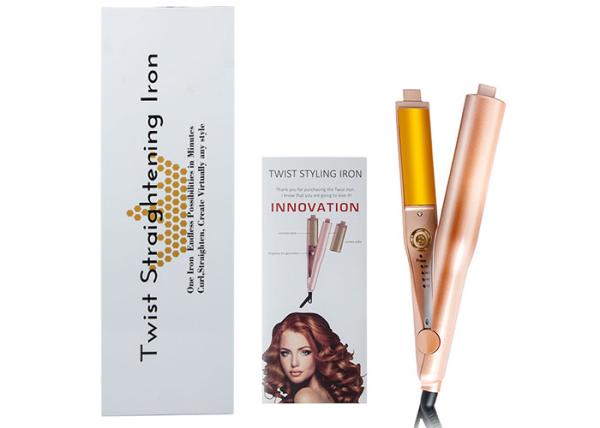 45W Hair Straightener And Curler 2 In 1 Ceramic PTC Heater Twisted Plates