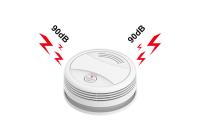 Alarme sem fio branco do sensor da proteção contra incêndios e alarme de sistema esperto do detector de fumo de Tuya para o fogo interno