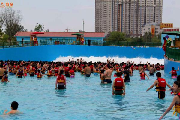 PLC Control Outdoor Big Water Amusement Park Wave Pool Equipment Blower Type
